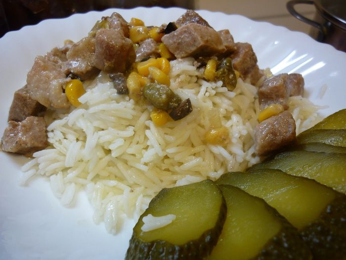 Мясо с оливковым рассолом