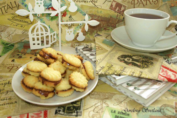 Печенье &amp;quot;Венское сабле с ганашем из молочного шоколада&amp;quot;