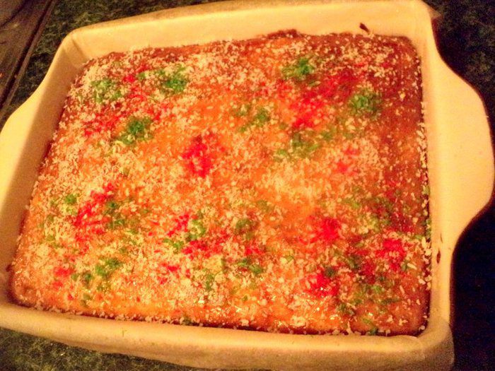 Морковный пряный пирог с фруктами