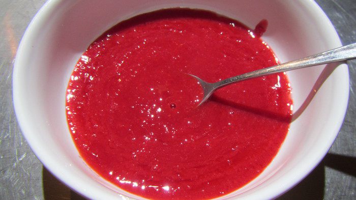 Панна котта с малиновым кули