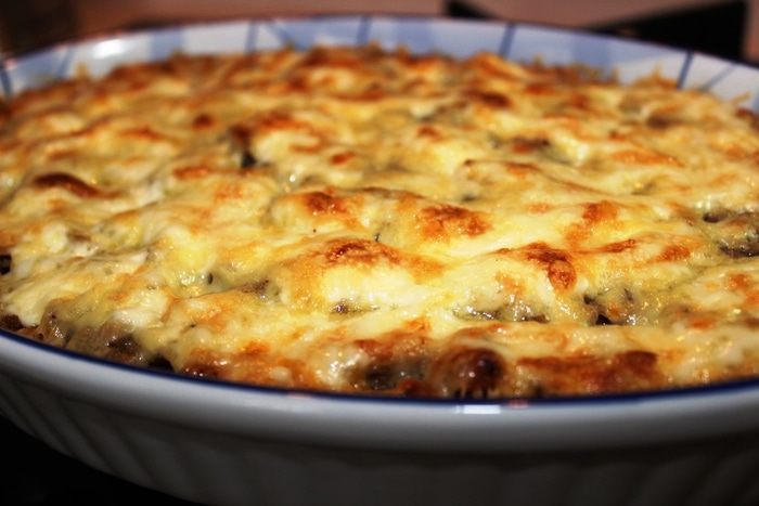 Запеканка с двойным мясом