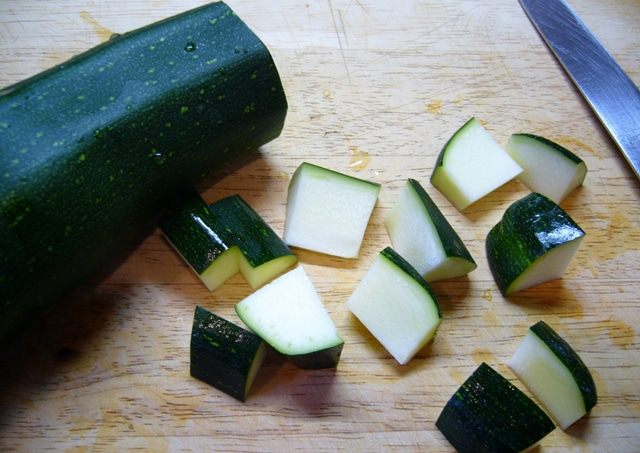 Соте из кабачков с молодой бараниной