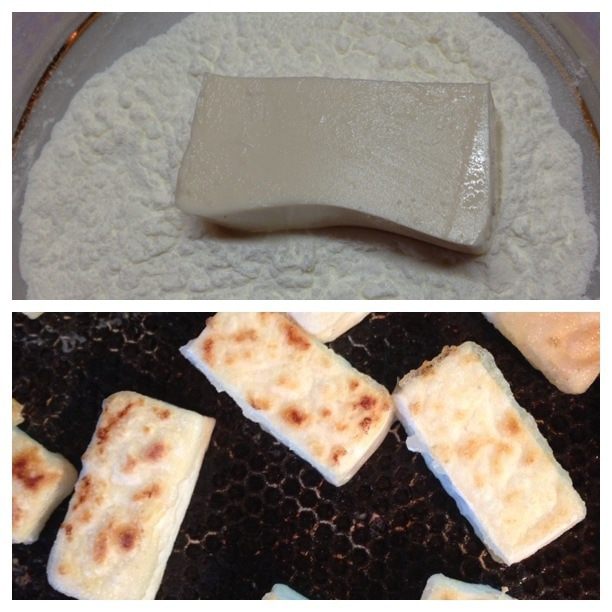 Салат с ростками маша и жареным тофу