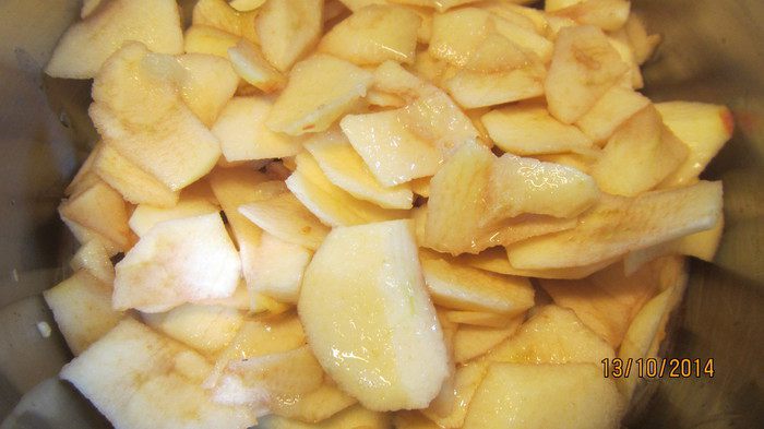 Яблочный кисель с белым вином