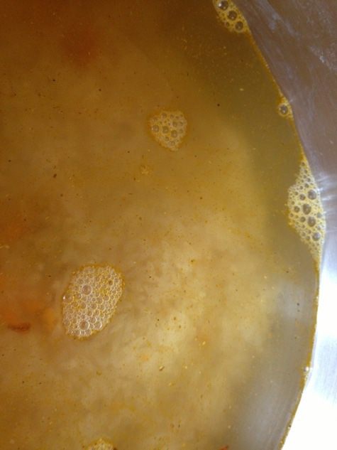 Плов с сухофруктами, апельсинами и копченой корейкой