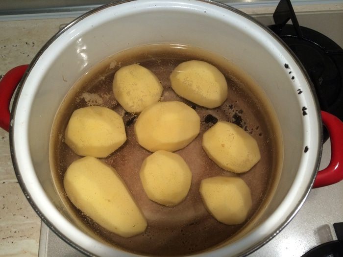 Филе трески с картошкой и шпинатом 