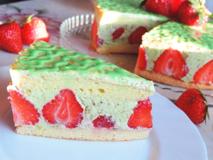 Клубничный торт с фисташковым кремом &amp;quot;Фрезье&amp;quot; («Fraisier»)