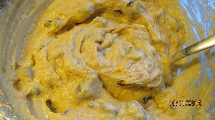 Тыквенно-апельсиновый кекс с клюквой