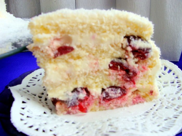 Торт &amp;quot;Вишенка в снегу&amp;quot; для Натальи Дерий