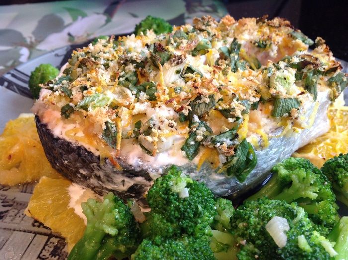 Семга в цитрусовой панировке