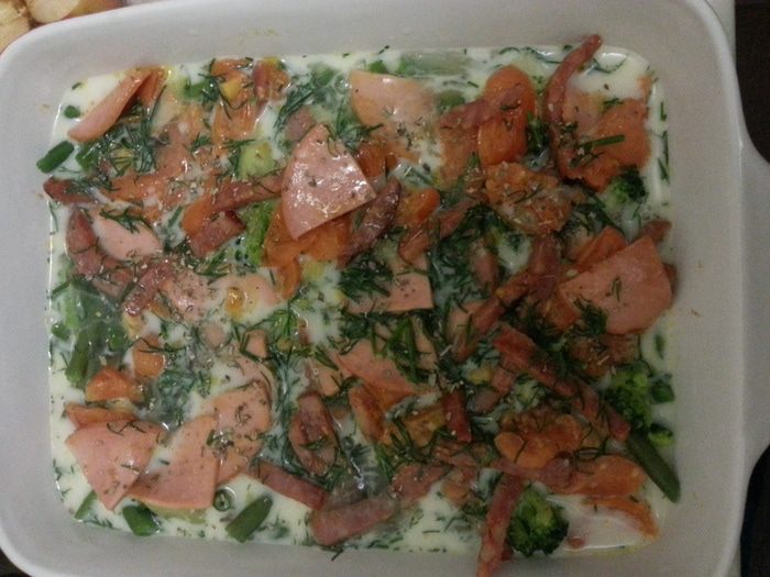 Фриттата из замороженных овощей