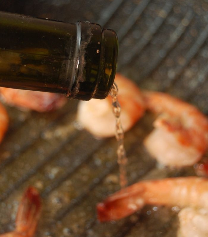 Дважды мускатное ризотто с креветками