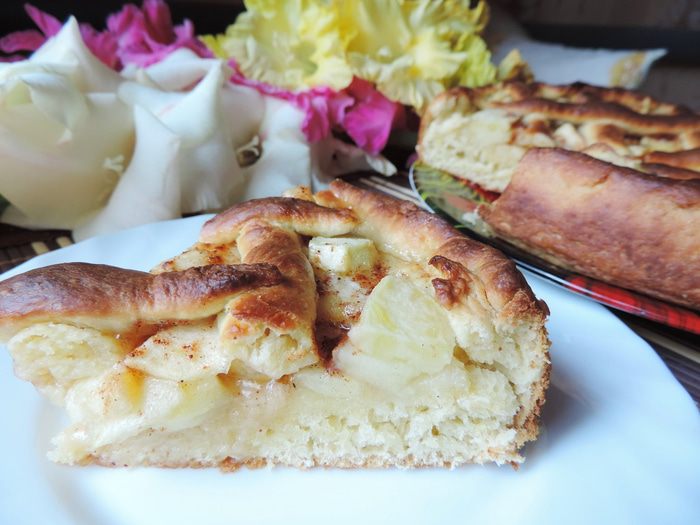 &amp;quot;Ночной&amp;quot; дрожжевой пирог с яблоками