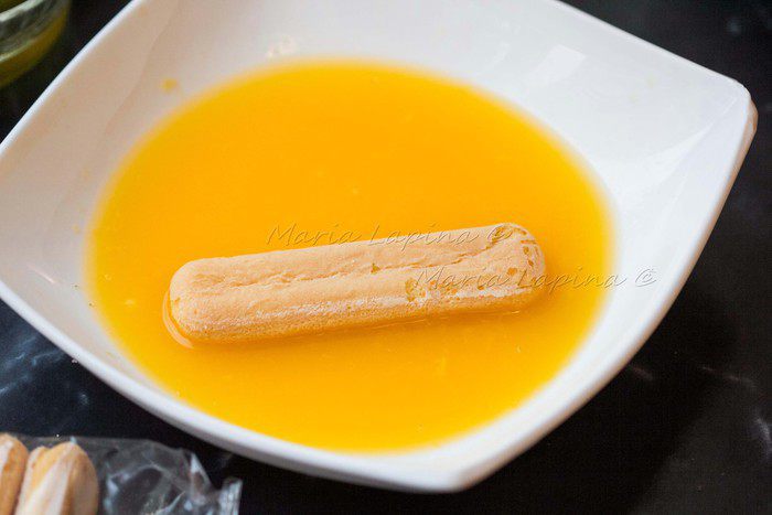 Апельсиновый тирамису с мятным сиропом