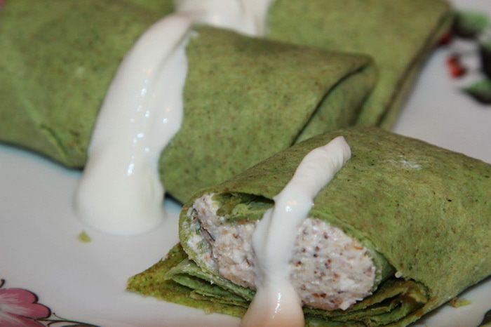 Блинчики шпинатные