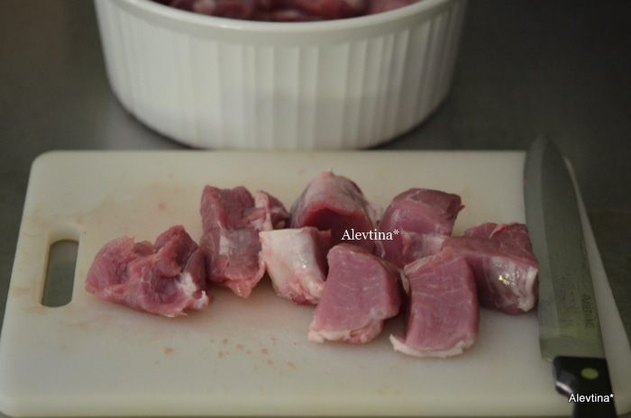 Свиной шашлык на вине