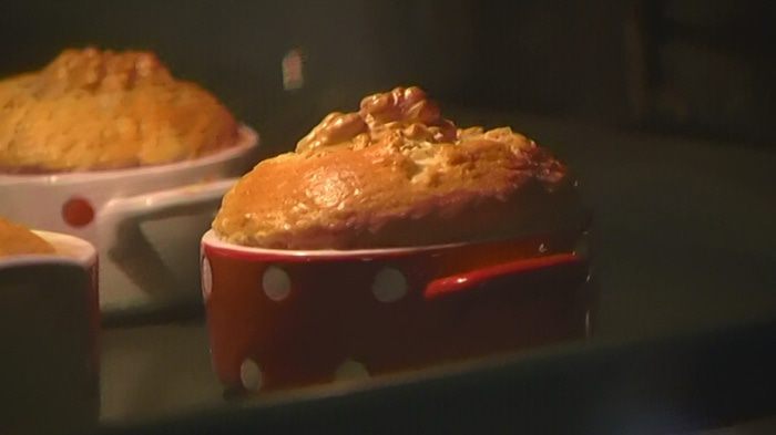 Пудинг на соевом молоке с орехами и корицей 