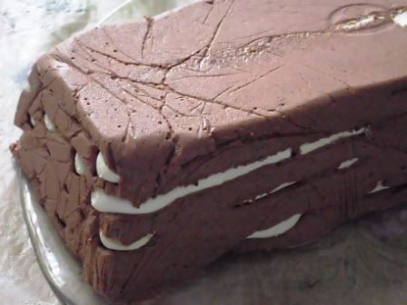 Шоколадный торт – мороженое с меренгами