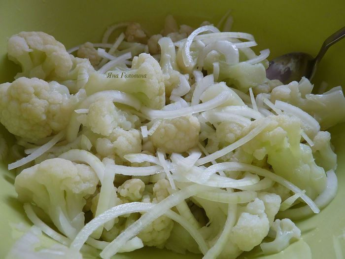 Цветная капуста, запеченная в йогурте с соевым соусом 