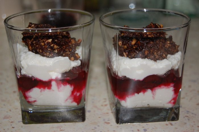 Вишнёво-творожный десерт