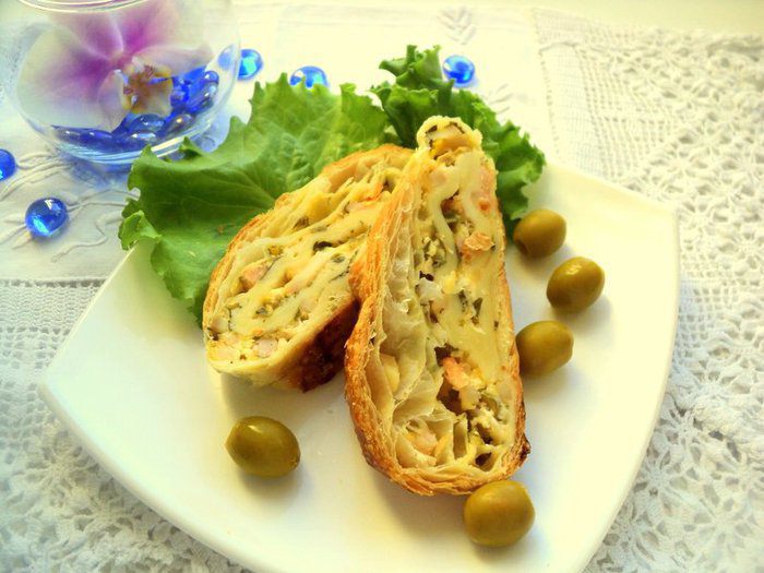 Рулет с морепродуктами