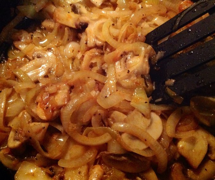 Куриная печенка под сырной корочкой