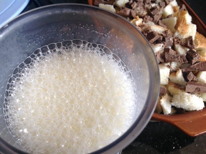 Хлебный яблочно-банановый пудинг