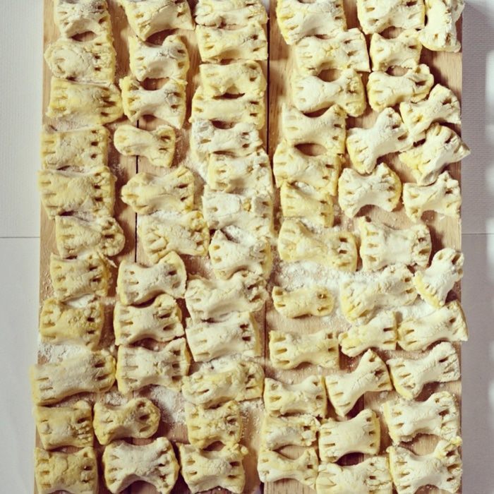 Тыквенные ньокки в соусе бешамель с форелью и сыром Бри