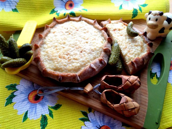 Деревенская галета с пшеном и творогом