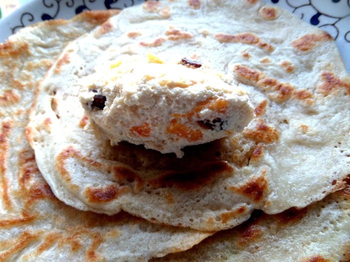 Творожные блинные трубочки