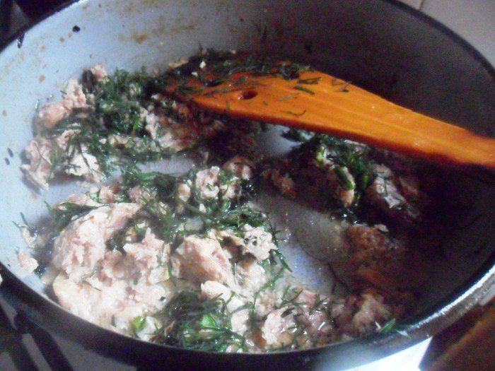 Спагетти с тунцом