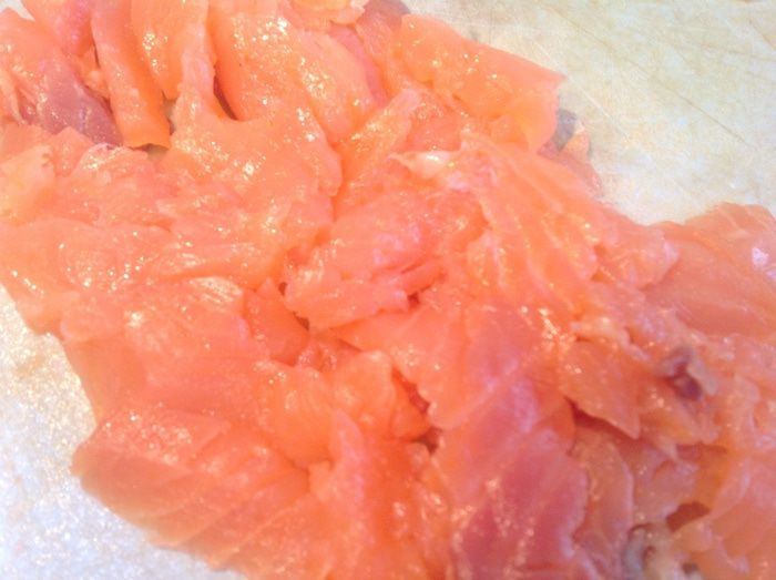 Блины с припеком с форелью и с яблоком