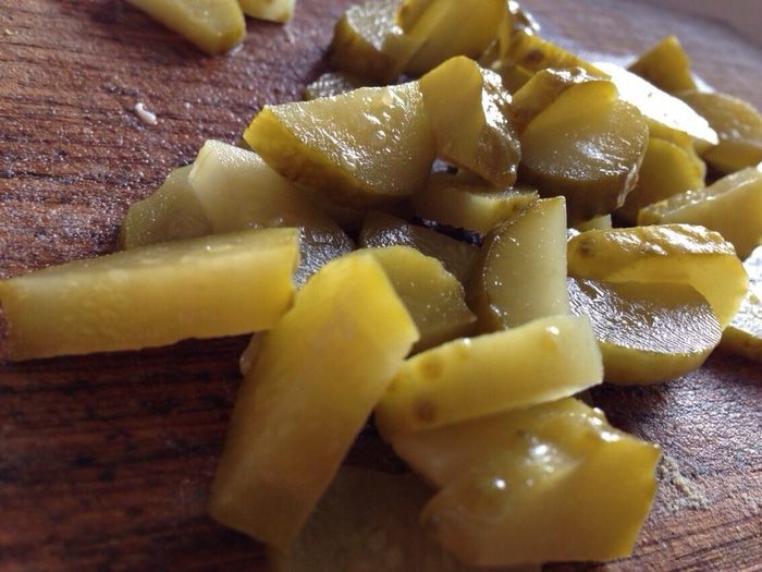 Яичный салат на гренке