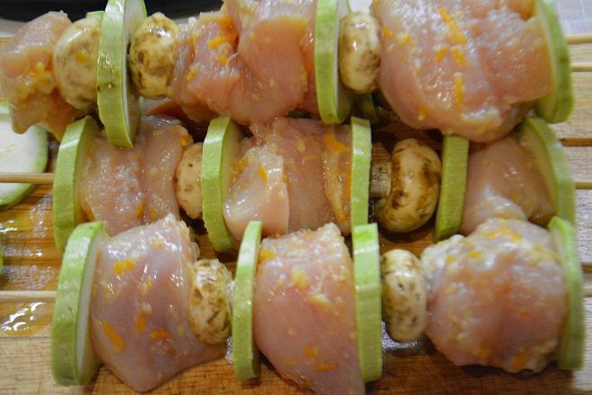 Куриные шашлычки в имбирно-цитрусовом маринаде
