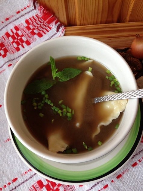 Грибной суп с ушками