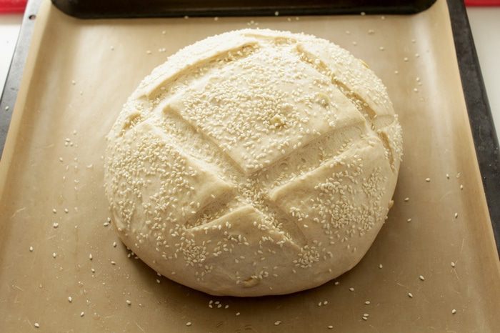 Хлеб из смешанной муки на йогурте 