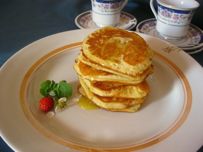 Оладьи на молоке с корицей