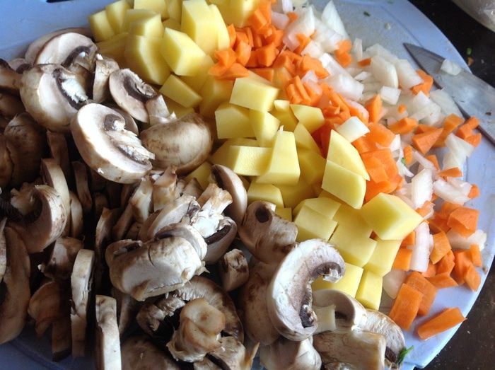 Молочный суп с грибами