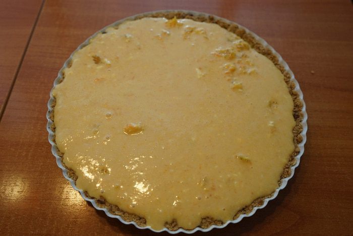 Тыквенный тарт с апельсином на ореховом тесте