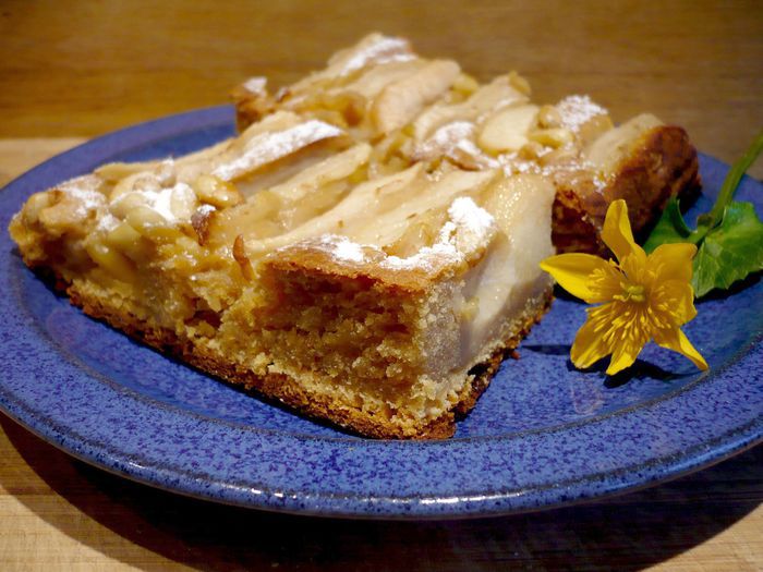 Грушевый пирог с карамелью