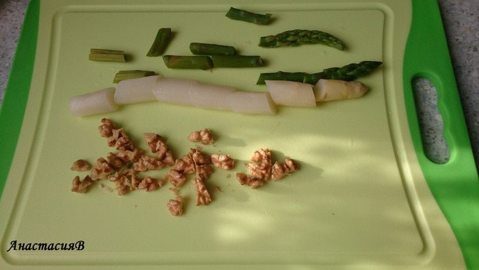 Гратен из спаржи и картофеля