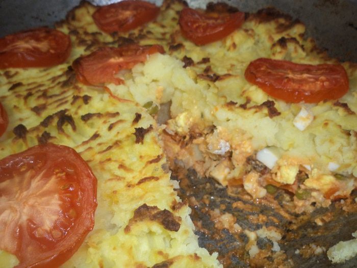 Овощная  запеканка с  рыбой  по-домашнему