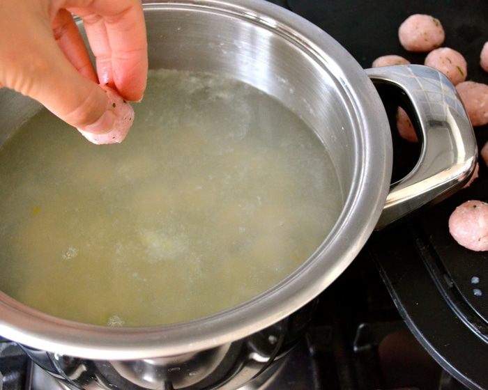 Суп с индюшиными фрикадельками