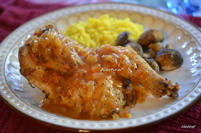 Элегантные курочки с грибами и соусом