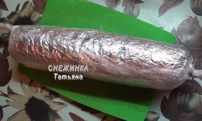 Рыбная колбаса с лисичками и картофелем «по-дачному»