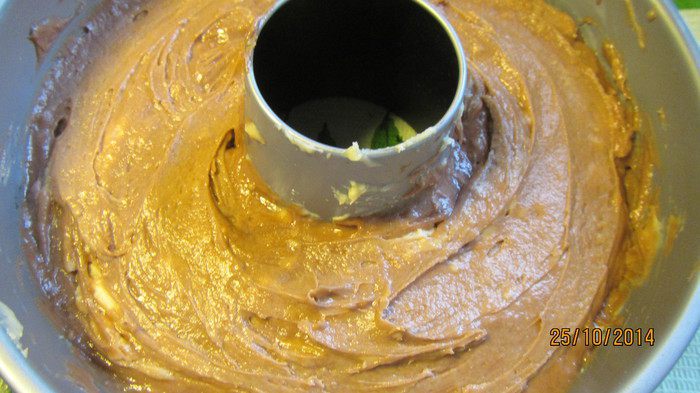 Немецкий мраморный кекс с шоколадной пастой