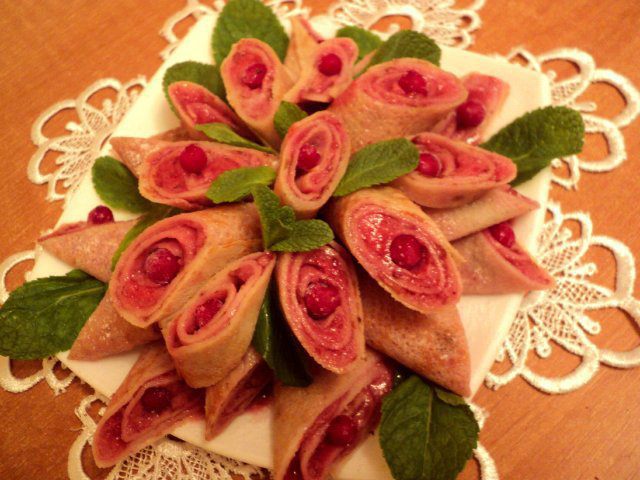 Блинчики с ягодным суфле.