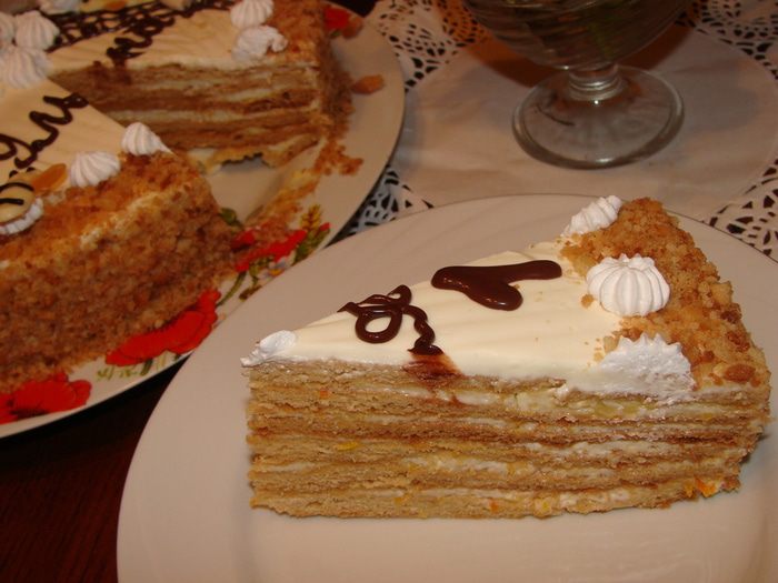 Торт &amp;quot;Медовый заварной&amp;quot; с цитрусовым курдом