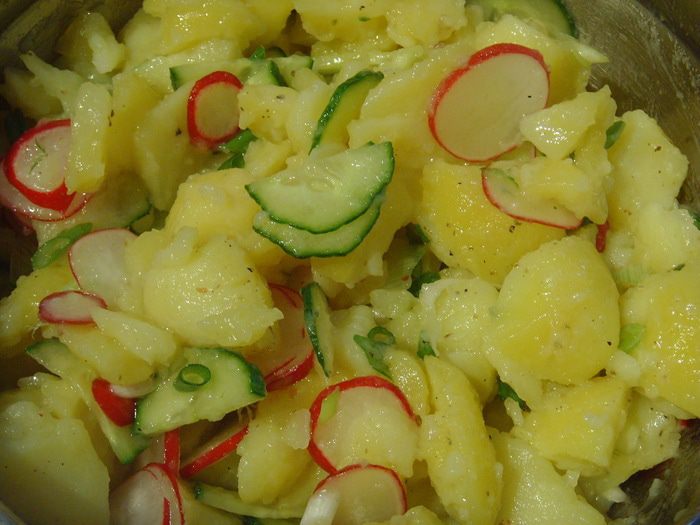 Венский шницель с картофельным салатом