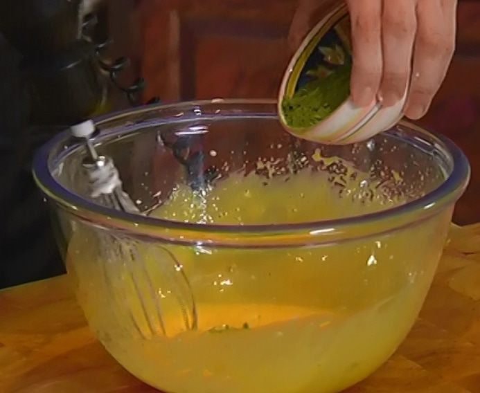 Бисквит на зеленом чае 